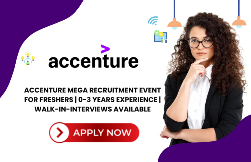 Accenture Mega Recruitment Event for Freshers 03 Years Experience